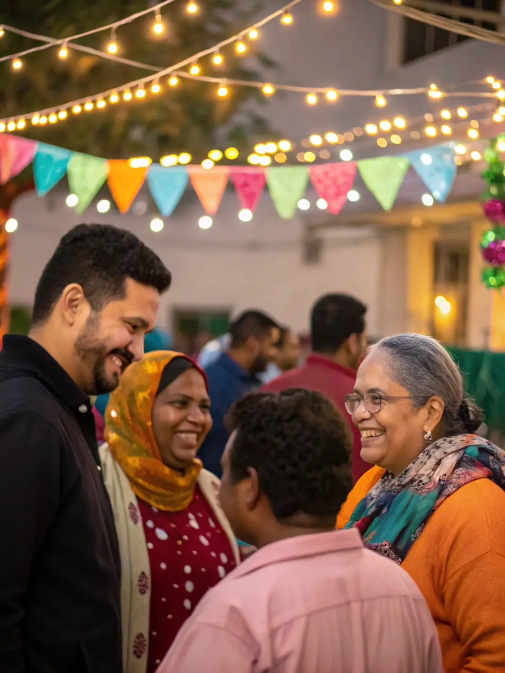 A diverse group of individuals participating in a community event, celebrating inclusivity and social connection, reflecting A.V.L.'s commitment to community engagement and support.